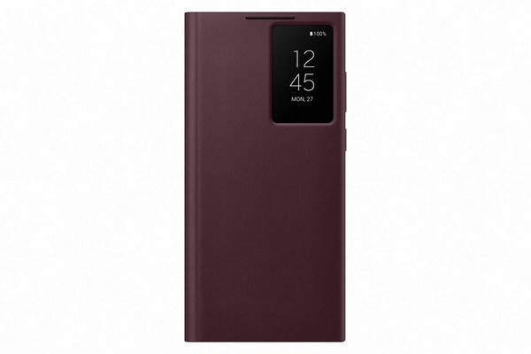Samsung Clear View Cover (Galaxy S22 Ultra) Burgundy