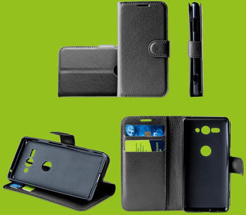Wigento Für Huawei P40 Lite E Tasche Wallet Premium Schwarz