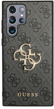 Guess PU 4G Metal Logo Backcover (für Samsung Galaxy S22 Ultra) grau