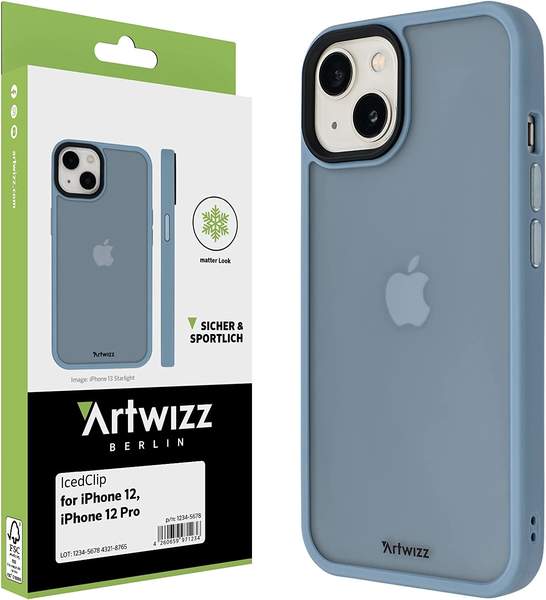 Artwizz IcedClip - Case für iPhone 12 & iPhone 12 Pro, Nordic-Blue