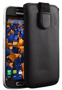 Mumbi Ledertasche schwarz (für Samsung Galaxy S4 mini)