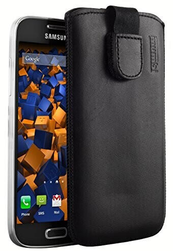 Mumbi Ledertasche schwarz (für Samsung Galaxy S4 mini)