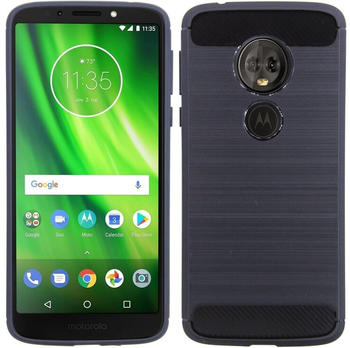 COFI1453 Motorola Moto G6 Play Silikon Hülle Cover Case Bumper Schutz Schwarz