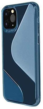 COFI1453 S-Line Hülle Bumper kompatibel mit XIAOMI REDMI 9 Silikonhülle Stoßfest Handyhülle TPU Case Cover Blau