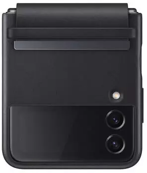 Samsung Flap Leather Cover (Galaxy Z Flip4) Black