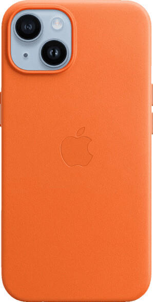 Apple Leder Case mit MagSafe (iPhone 14) Orange