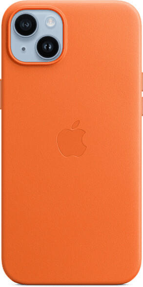 Apple Leder Case mit MagSafe (iPhone 14 Plus) Orange