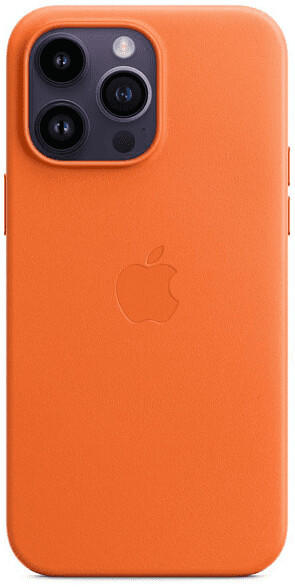 Apple Leder Case mit MagSafe (iPhone 14 Pro Max) Orange