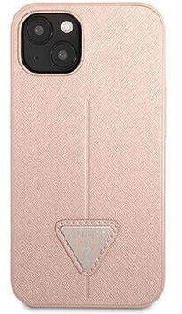 Guess PU Saffiano Triangle Cover für Apple iPhone 13 Pink