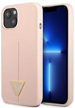 Guess Silicone Line Triangle Case für Apple iPhone 13 mini Pink