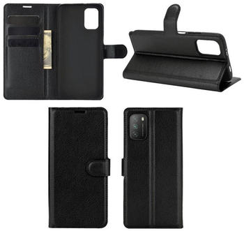 Wigento Premium Wallet für Xiaomi Poco M3 / Redmi 9T schwarz