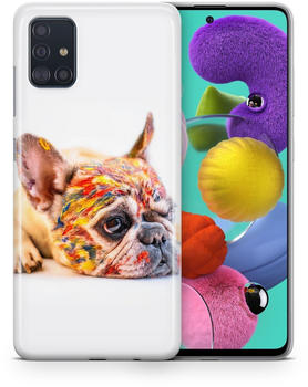 König Design Schutzhülle für Apple iPhone 13 Pro Motiv Handy Hülle Silikon Tasche Case Cover... Bulldogge Bunt