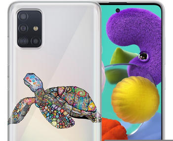 König Design Schutzhülle für Samsung Galaxy A21s Motiv Handy Hülle Silikon Tasche Case Cover... Samsung Galaxy A21s, Schildkröte