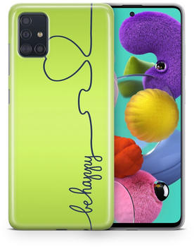 König Design Schutzhülle für Samsung Galaxy S10e Motiv Handy Hülle Silikon Tasche Case Cover... Samsung Galaxy S10e, Be Happy Grün