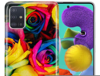 König Design Schutzhülle für Samsung Galaxy S10e Motiv Handy Hülle Silikon Tasche Case Cover... Samsung Galaxy S10e, Bunte Rosen