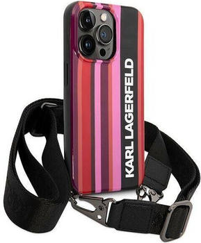 Karl Lagerfeld Handy-Case Color Stripes Strap for iPhone 14 Pro, multicolored