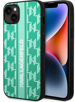 Karl Lagerfeld Handy-Case Monogram Stripe for iPhone 14 Plus, grün