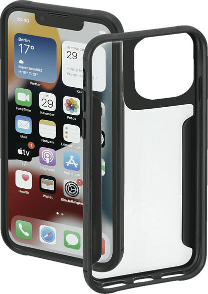 Hama Metallic Frame Cover Apple iPhone 14 Pro Max Transparent, Schwarz