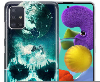 König Design Schutzhülle für Nokia G50 Motiv Handy Hülle Silikon Tasche Case Cover Bumper ... Totenkopf