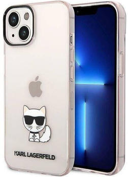Karl Lagerfeld Handy-Case Choupette Body for iPhone 14 Plus, Transparent rose
