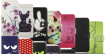 König Design Handyhülle für Apple iPhone 13 Case Cover Schutztasche Schutzhülle Bookstyle Neu... Blumen Grau