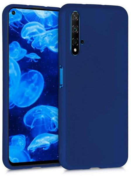 kwmobile Hülle kompatibel mit Huawei Nova 5T - Metallic Blau
