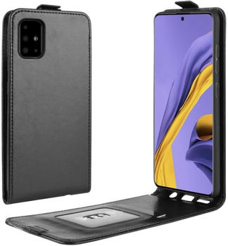 Protectorking Vertikal Flip Handytasche (Samsung Galaxy A51) schwarz