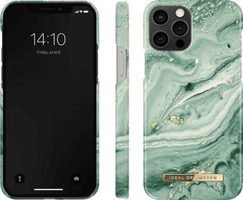 iDeal of Sweden Fashion Case (iPhone 12/12 Pro) Mint Swirl Marble