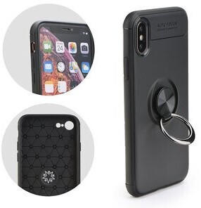 COFI1453 Premium HandyHülle Dezente Schale Bumper Case Cover drehbarer Ring TPU 360 Grad Halter Ständer Magnetisch Outdoor kompatibel mit Xiaomi Redmi Note 8