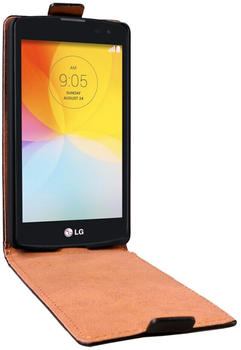 Patona Flip Case für LG L Fino schwarz ultra slim