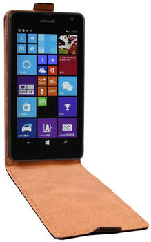 Patona Flip Case für Microsoft / Nokia Lumia 535 schwarz ultra slim