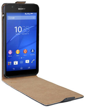 Patona Flip Case für Sony Xperia E4 schwarz ultra slim