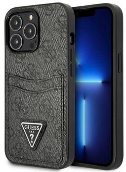 Guess 4G Saffiano Double Card Case für Apple iPhone 13 Pro Black