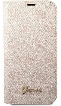 Guess PC/TPU 4G Metal Camera Outline Book Cover für iPhone 14 Plus Pink