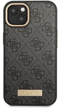 Guess PU 4G MagSafe Compatible Back Cover für iPhone 14 Plus Schwarz
