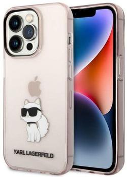Karl Lagerfeld Karl Lagerfeld IML Choupette NFT Rückseite Abdeckung für iPhone 14 Pro Max Rosa