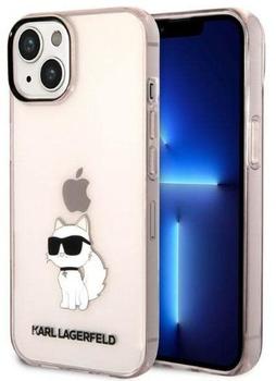 Karl Lagerfeld Karl Lagerfeld IML Choupette NFT Rückseite Abdeckung für iPhone 14 Rosa