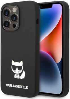 Karl Lagerfeld Karl Lagerfeld Liquid Silicone Choupette Back Cover für iPhone 14 Pro Max Schwarz