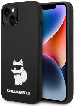 Karl Lagerfeld Karl Lagerfeld Liquid Silicone Choupette NFT Back Cover für iPhone 14 Plus Schwarz