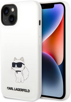 Karl Lagerfeld Karl Lagerfeld Liquid Silicone Choupette NFT Back Cover für iPhone 14 Plus Weiß