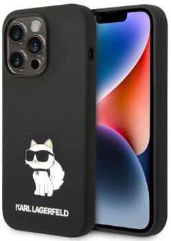 Karl Lagerfeld Karl Lagerfeld Liquid Silicone Choupette NFT Back Cover für iPhone 14 Pro Max Schwarz
