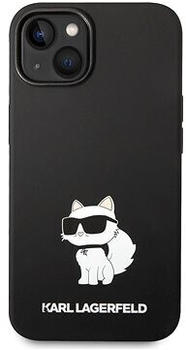 Karl Lagerfeld Karl Lagerfeld Liquid Silicone Choupette NFT Back Cover für iPhone 14 Schwarz
