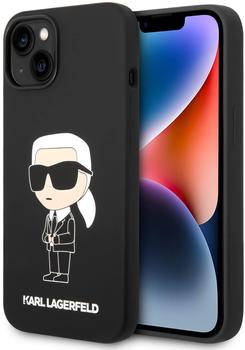 Karl Lagerfeld Karl Lagerfeld Liquid Silicone Ikonik NFT Back Cover für iPhone 14 Plus Schwarz