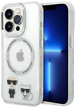 Karl Lagerfeld Karl Lagerfeld MagSafe kompatibles Cover Karl and Choupette für iPhone 14 Pro Transparent