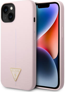 Guess Schutzhülle Silicone Triangle für iPhone 14 Plus Violett