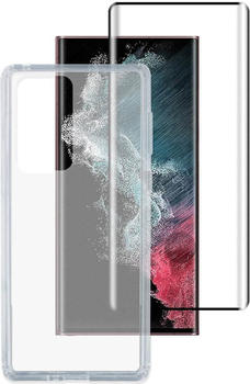 4smarts 360° Starter Set X-Pro Cover Ultrasonix Clear Hülle für Samsung Galaxy S23 (Galaxy S23 Ultra) Smartphone Hülle Transparent
