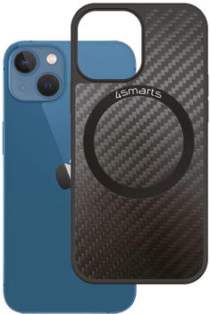 4smarts Carbon Case mit UltiMag für Apple iPhone 14 Plus schwarz (iPhone 14 Plus) Smartphone Hülle Schwarz