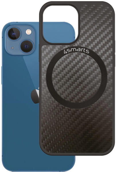 4smarts Carbon Case mit UltiMag für Apple iPhone 14 Plus schwarz (iPhone 14 Plus) Smartphone Hülle Schwarz