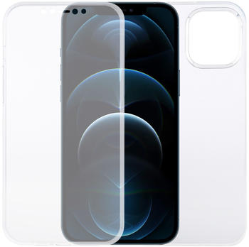 König Design Apple iPhone 12 Pro Max Hülle Case 360 Handy Schutz Cover Full TPU Transparent
