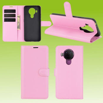 Wigento Für Nokia 5.4 Handy Tasche Wallet Premium Rosa Schutz Hülle Case Cover Etuis Neu Zubehör